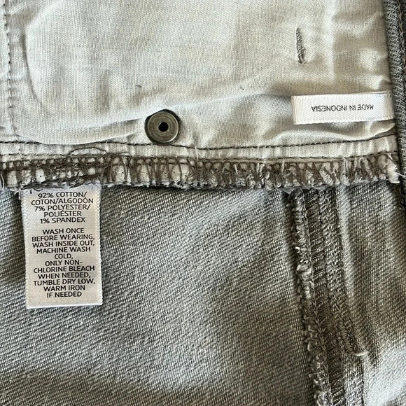 LOFT Modern Straight Mid-Rise Light Grey Denim Jeans, Size 29 - Picture 8 of 9